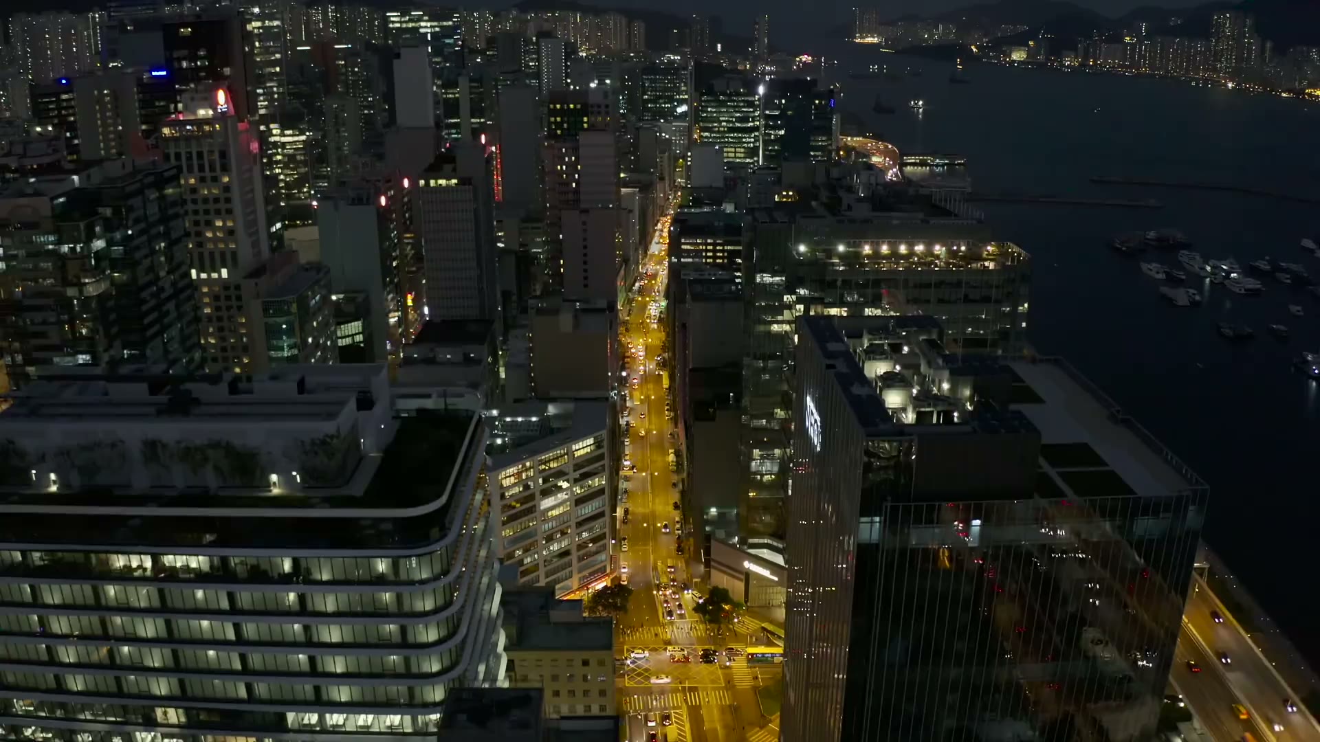 香港蓝调时刻航拍